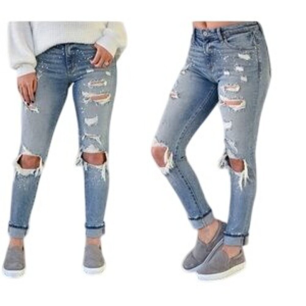 KanCan Shelly Distressed High Waist Jeans - Picture 2 of 8